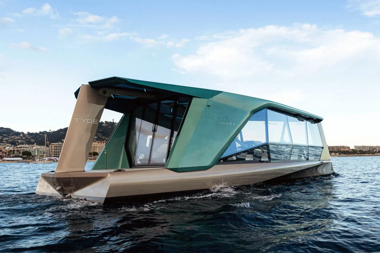 Tyde Launch World’s First Full Glass Electric Flying Yacht with BMW
